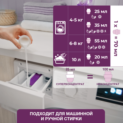Кондиционер для белья ВЕРНЕЛЬ Ароматерапия Загадочный лотос, 1.74л, крупный план