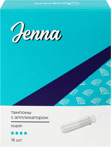Тампоны JENNA Super с аппликатором, 16шт, изображение