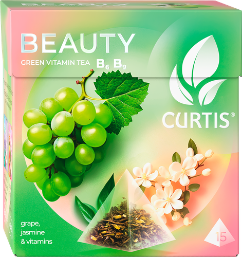 Чай зеленый CURTIS Beauty ароматизированный, 15пир, фотография