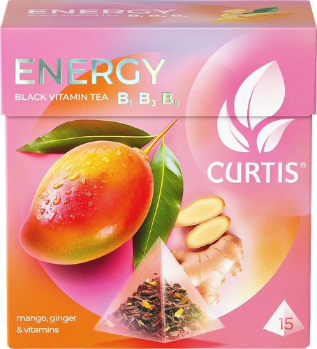 Чай черный CURTIS Energy ароматизированный, 15пир, фото