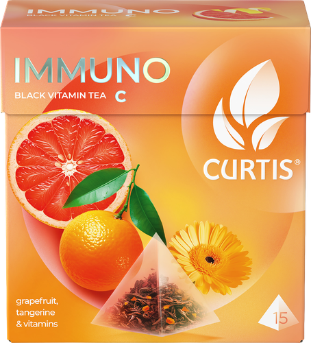 Чай черный CURTIS Immuno ароматизированный, 15пир, фото