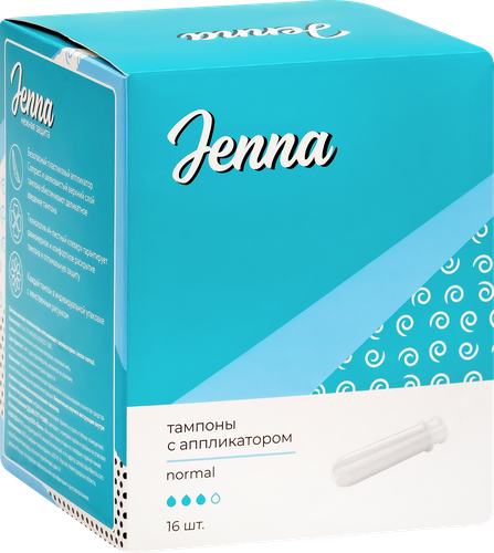 Тампоны JENNA Normal с аппликатором, 16шт, фотография