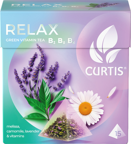 Чай зеленый CURTIS Relax ароматизированный, 15пир, вид