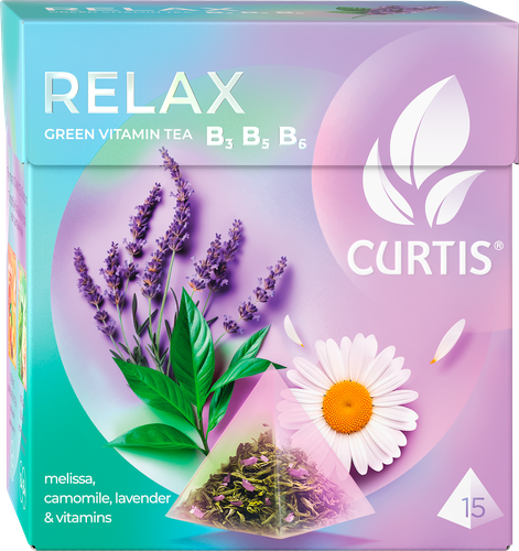 Чай зеленый CURTIS Relax ароматизированный, 15пир, изображение