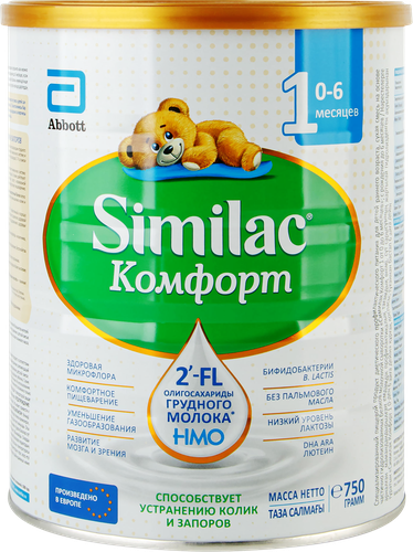 Смесь молочная SIMILAC Comfort 1, с 0 месяцев, 750г, детальное фото