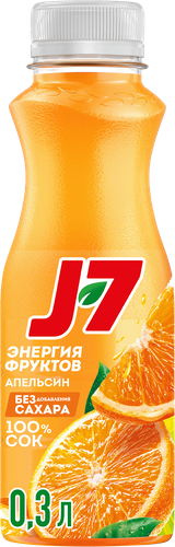 Сок J7 Апельсин с мякотью, без сахара, 0.3л, картинка