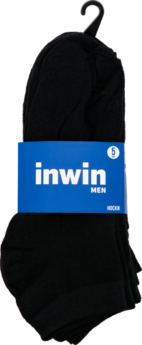 Носки мужские INWIN р. 25–29, черные, Арт. AW19-ec-001 set 5-1, 5 пар, крупный план
