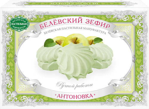 Зефир БЕЛЁВСКАЯ ПАСТИЛЬНАЯ МАНУФАКТУРА Белевский Антоновка, 250г, крупный план