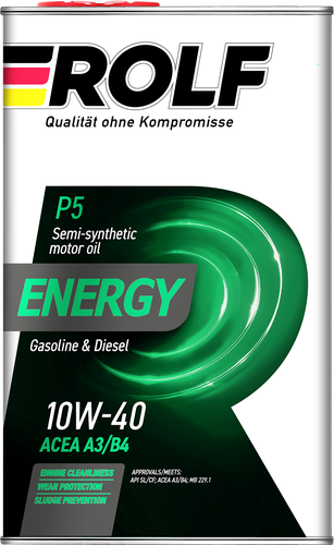 Масло моторное ROLF Energy SAE 10W-40 API SL/CF полусинтетическое Арт. 322232, 1л, картинка
