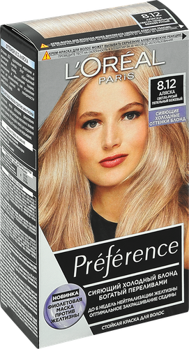 Краска для волос PREFERENCE 8.12 Аляска, 174мл, фотография