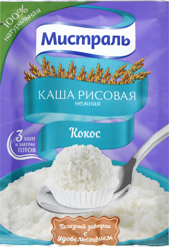Каша рисовая МИСТРАЛЬ на кокосовом молоке, 30г, картинка
