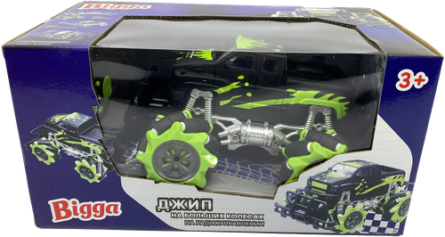 Машинка BIGGA Джип на больших колесах 1:18, на радиоуправлении Арт. YDF9007R, крупный план