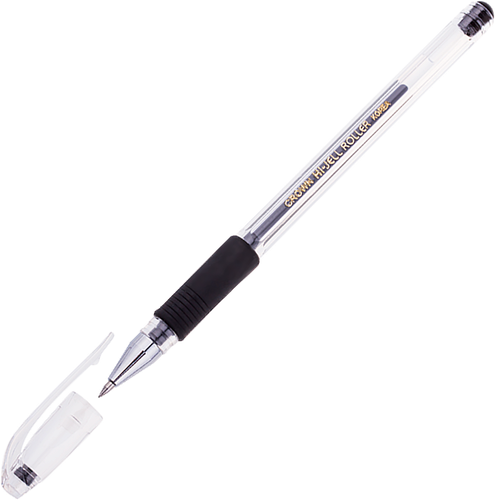 Ручка гелевая CROWN Hi-Jell Grip 0,5мм черный Арт. 157329, фотография