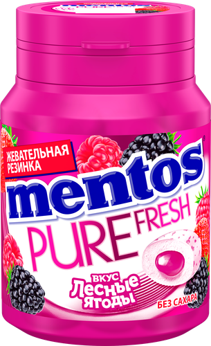 Жевательная резинка MENTOS Pure Fresh со вкусом лесные ягоды, 54г, детальное фото