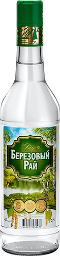Водка БЕРЕЗОВЫЙ РАЙ 40%, 0.5л