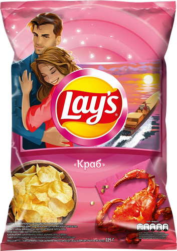 Чипсы картофельные LAY'S Краб, 225г, картинка