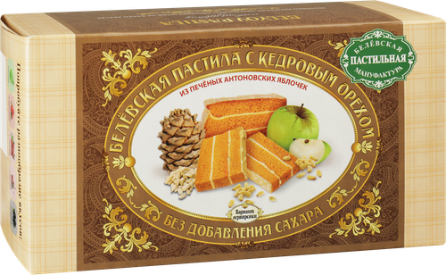 Пастила БЕЛЁВСКАЯ ПАСТИЛЬНАЯ МАНУФАКТУРА с кедровым орехом, 180г, изображение