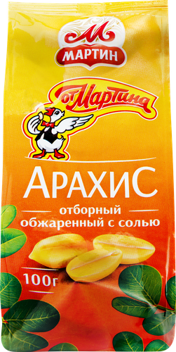 Арахис ОТ МАРТИНА отборный обжаренный с солью, 100г, детальное фото
