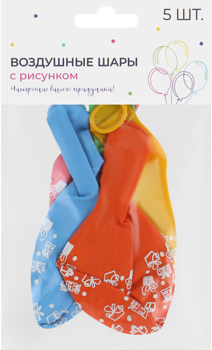 Шар воздушный с рисунком, Арт. ШЛР, 5шт, вид
