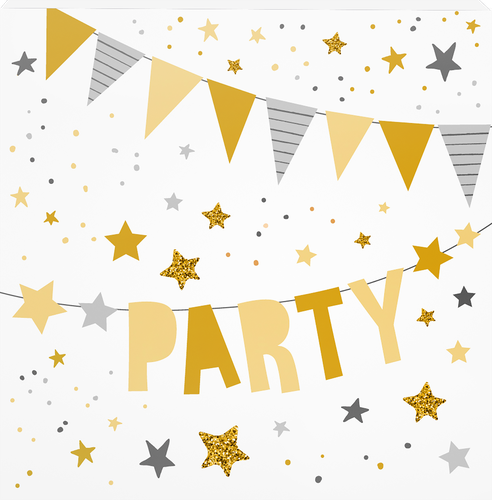 Салфетки бумажные Party, 33х33см, Арт. СЛФ, 12шт, изображение