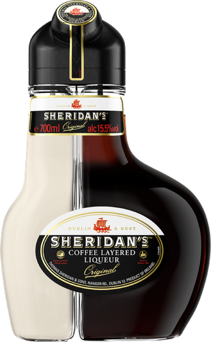 Ликер SHERIDANS Двухслойный со вкусом кофе 15,5%, эмульсионный, 0.7л