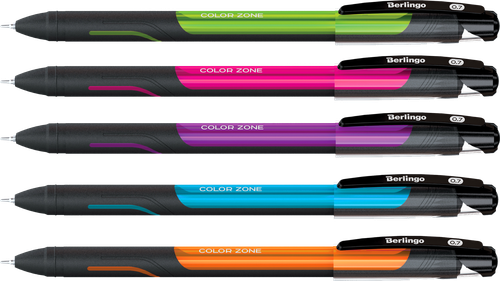 Ручка шариковая BERLINGO Color Zone 0,7мм синий Арт. CBp_70950, детальное фото