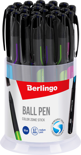 Ручка шариковая BERLINGO Color Zone 0,7мм синий Арт. CBp_70950, детальное фото