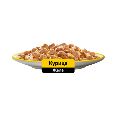 Корм консервированный для взрослых кошек WHISKAS желе с курицей, 75г, изображение
