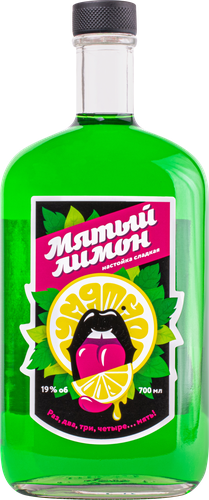 Настойка МЯТЫЙ ЛИМОН сладкая 19%, 0.7л