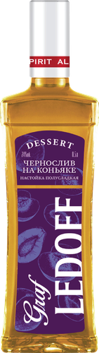 Настойка GRAF LEDOFF Dessert Чернослив на коньяке полусладкая 24%, 0.5л