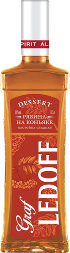 Настойка GRAF LEDOFF Dessert Рябина на коньяке сладкая 24%, 0.5л