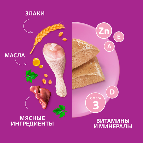 Корм консервированный для котят WHISKAS паштет с курицей, 75г, детальное фото