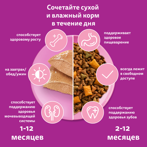 Корм консервированный для котят WHISKAS паштет с курицей, 75г, изображение