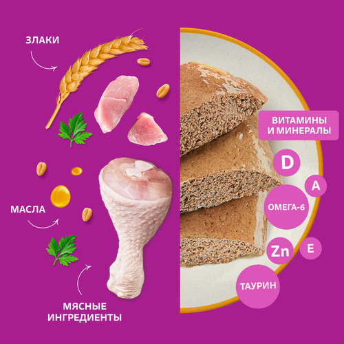 Корм консервированный для взрослых кошек WHISKAS паштет из курицы с индейкой, 75г, изображение