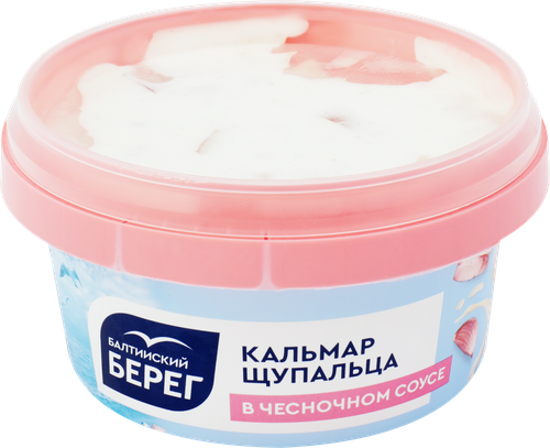 Кальмар БАЛТИЙСКИЙ БЕРЕГ щупальца в чесночном соусе, 210г, фотография