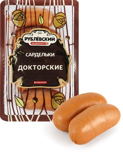 Сардельки РУБЛЁВСКИЙ Докторские, категория Б, 400г, картинка