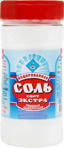 Соль йодированная выварочная, 500г, крупный план