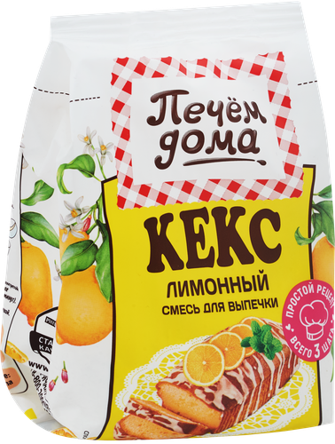 Смесь для выпечки ПЕЧЕМ ДОМА Кекс Лимонный, 300г, фотография