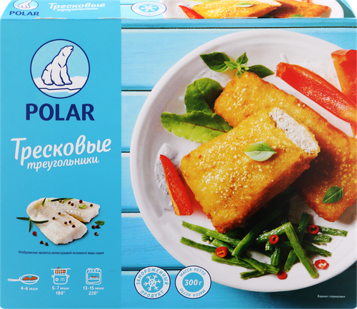 Треугольники рыбные замороженные POLAR в панировке, 300г, детальное фото