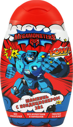 Шампунь-кондиционер для мальчиков MEGAMONSTERS 2в1, 300мл, детальное фото