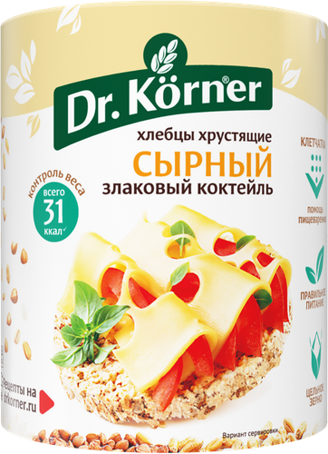 Хлебцы DR KORNER Злаковый коктейль сырный, 100г, изображение