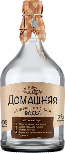 Водка ПИТЕЙНЫЙ ДОМ Домашняя, 40%, 0.7л, изображение