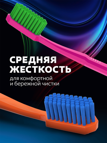 Зубная щетка COLGATE Neo 2548 кончиков щетинок, средней жесткости, 2+1, 3шт, фото