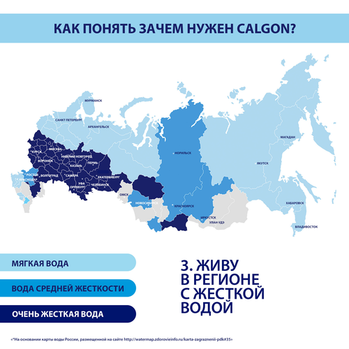 Средство для смягчения воды и предотвращения образования известкового налета CALGON 3в1, 750г, крупный план