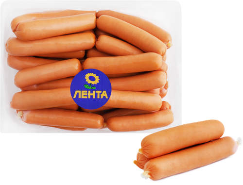 Сосиски ЛЕНТА Выбор Экспертов Венские, весовые, фото