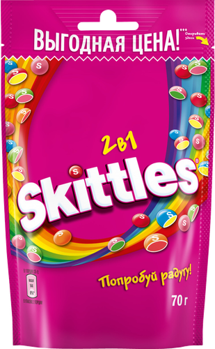 Драже SKITTLES 2 в 1, 70г, картинка
