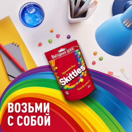 Драже SKITTLES Фрукты, 70г, детальное фото