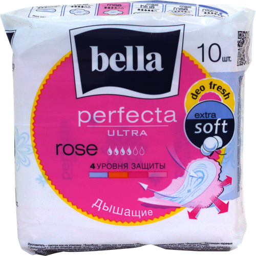 Прокладки BELLA Perfecta Ultra Rose Deo fresh ультратонкие, 10шт, картинка