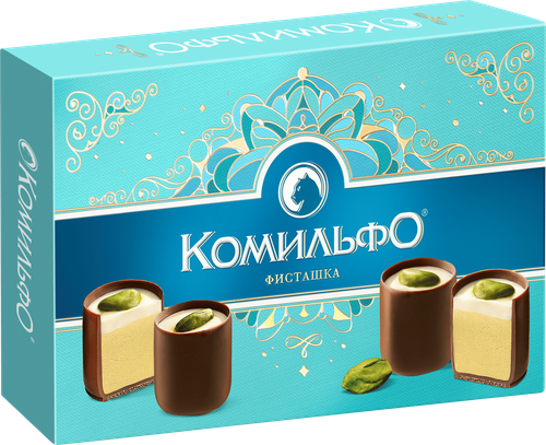 Конфеты КОМИЛЬФО Фисташка с двухслойной начинкой, 116г, изображение