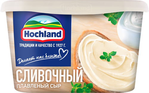 Сыр плавленый HOCHLAND сливочный 55%, без змж, 400г, вид